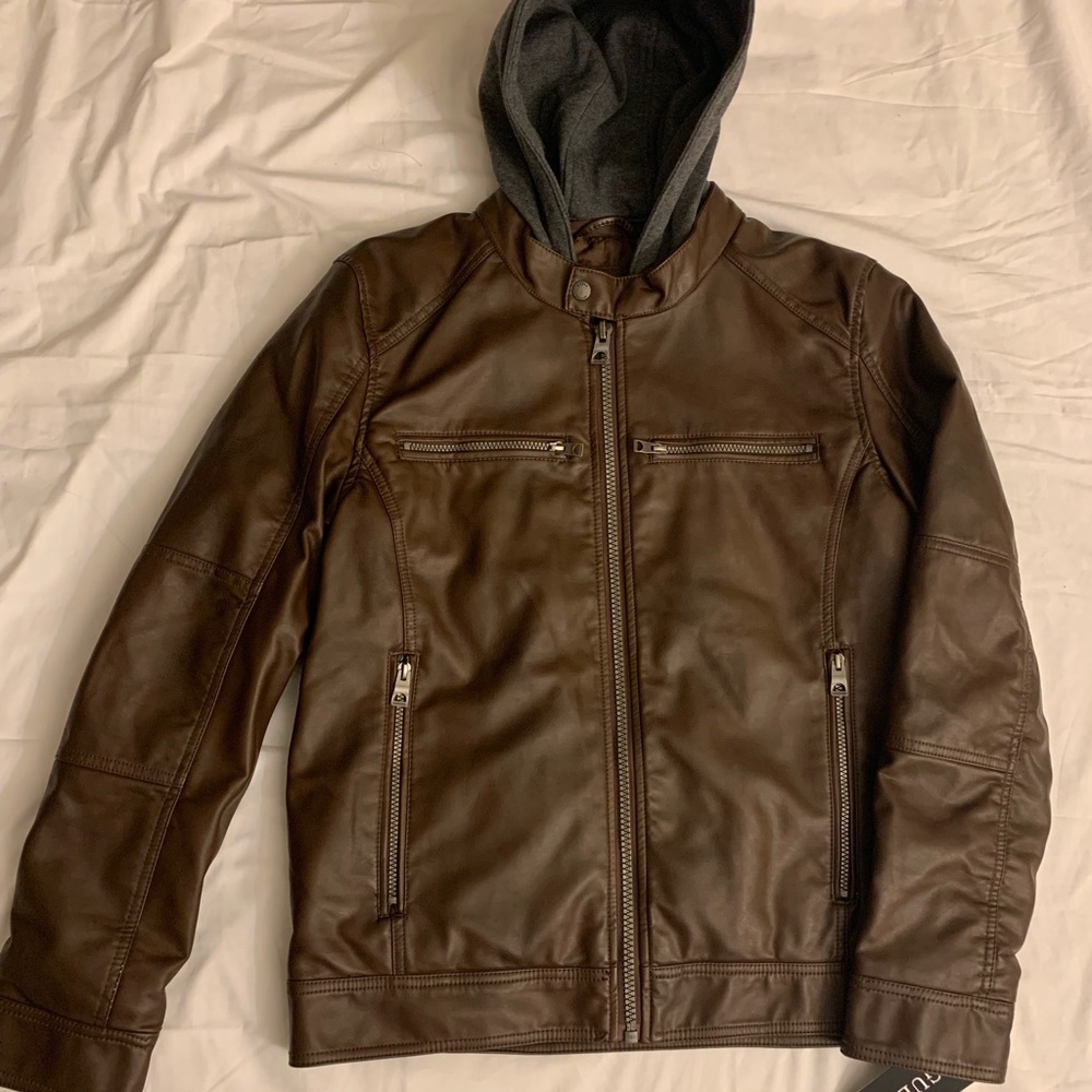 Guess faux leather jacket for men